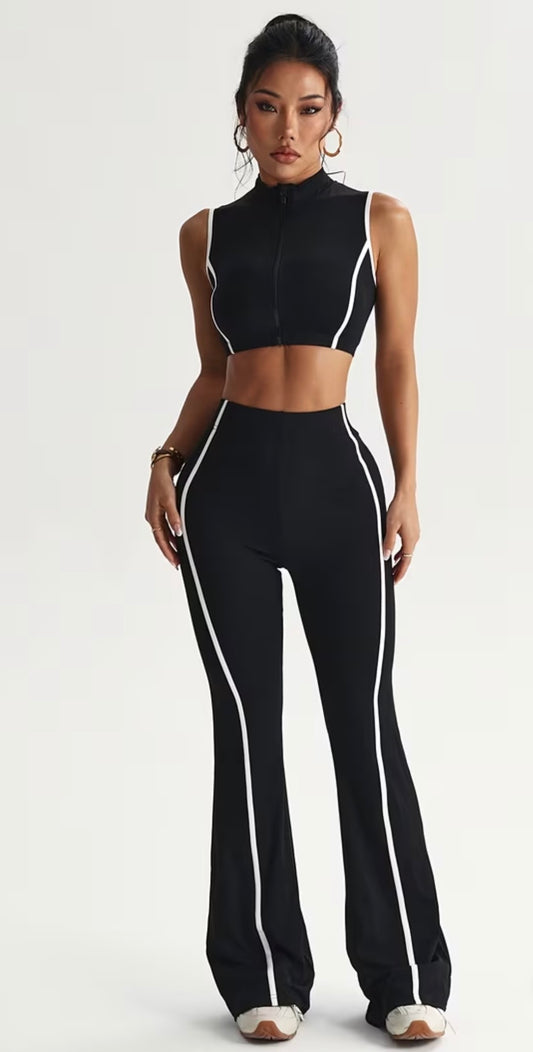 Conjunto deportivo sin mangas negro