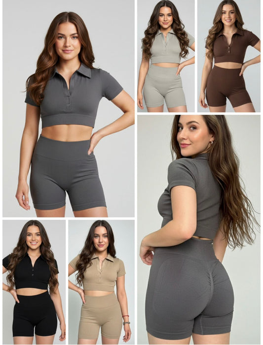 Conjunto deportivo short -Peto