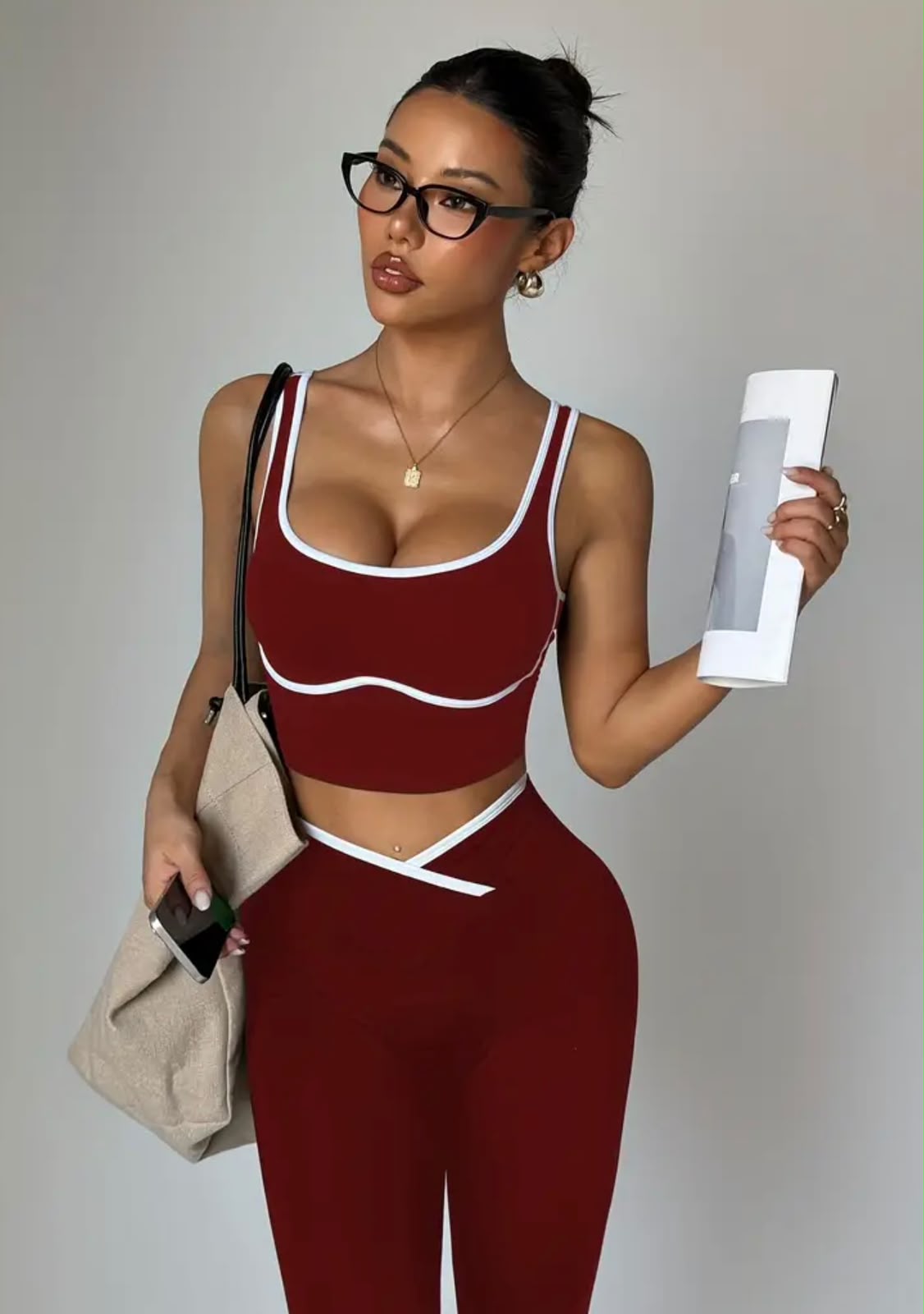 Conjunto deportivo sin mangas